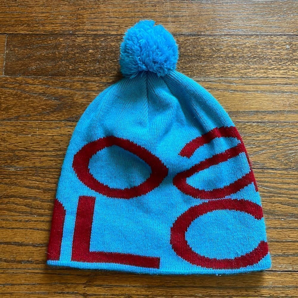 Coal Blue and Red Logo Puff Ball Hat